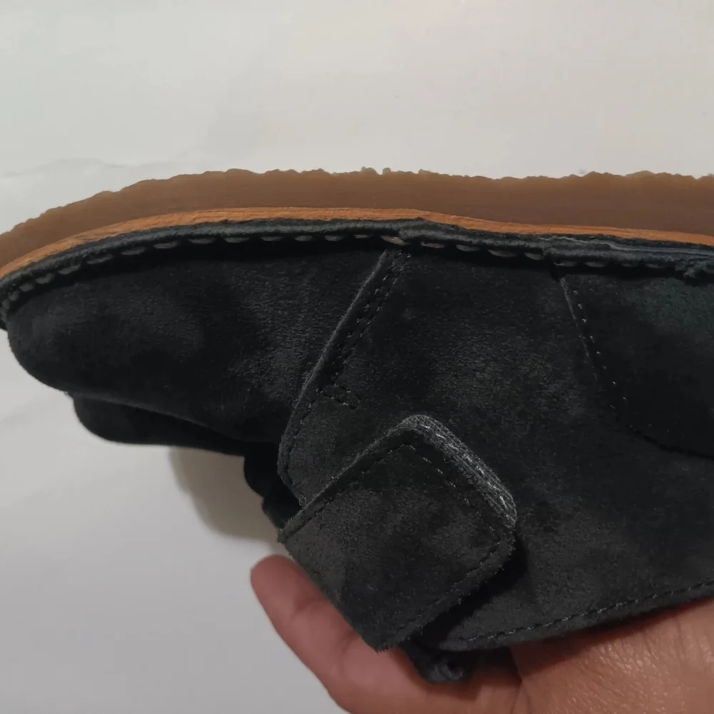 Kids Black Suede Shoes